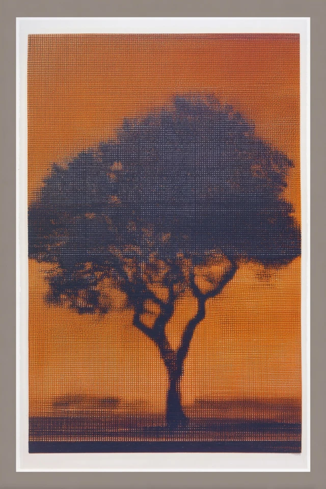 Amber Halftone Gaze - Image 5