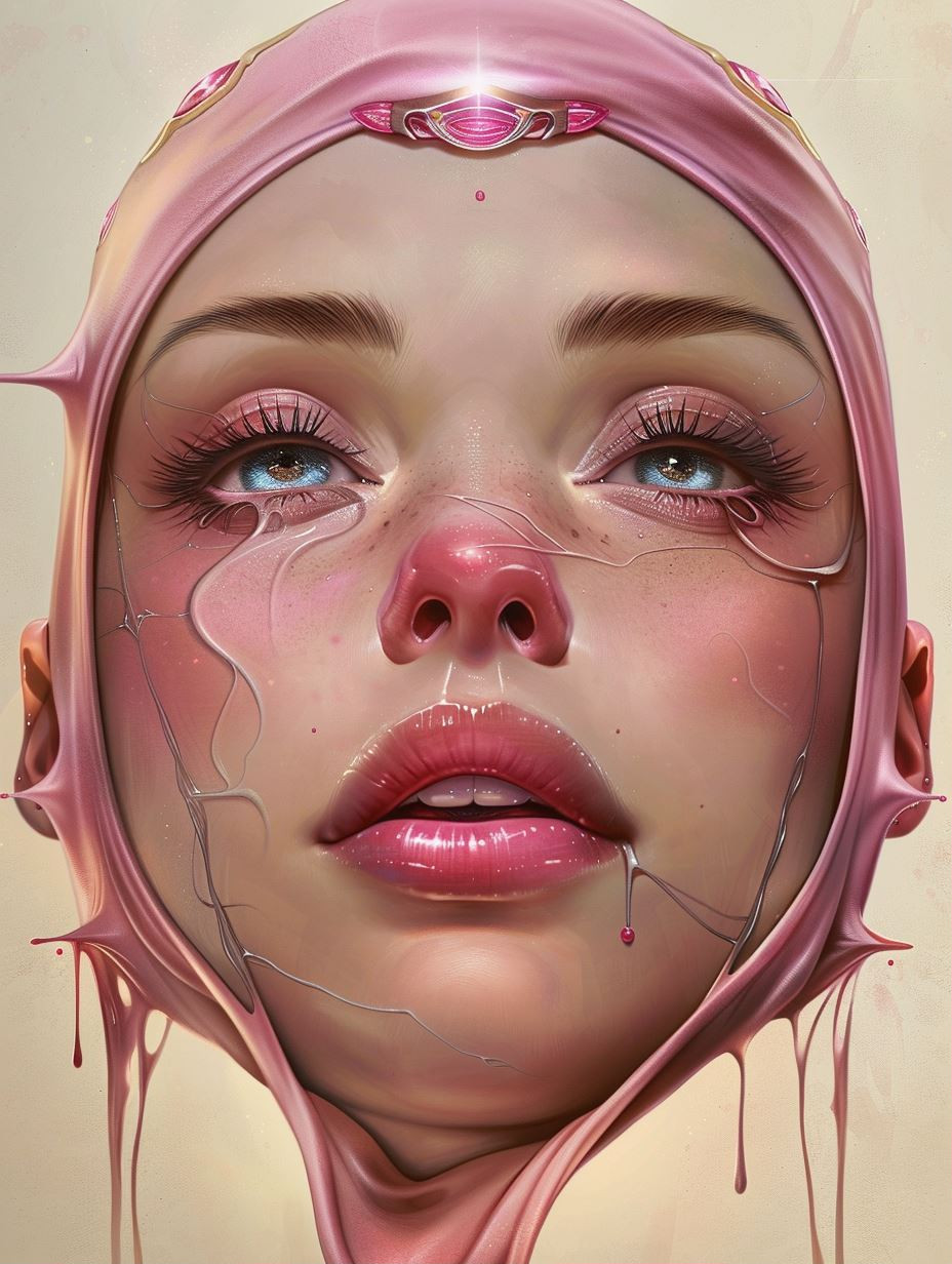 Ethereal Pink Digital Portraits - Image 1