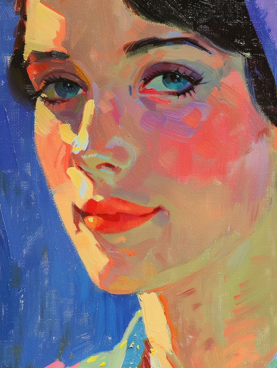 Vibrant Modernist Portrait Studies - Image 2