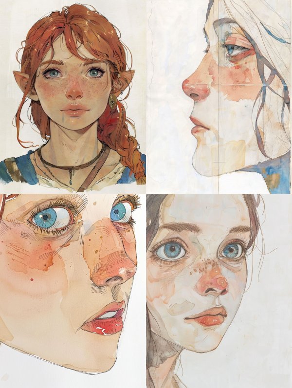 Ethereal Portraits in Watercolor