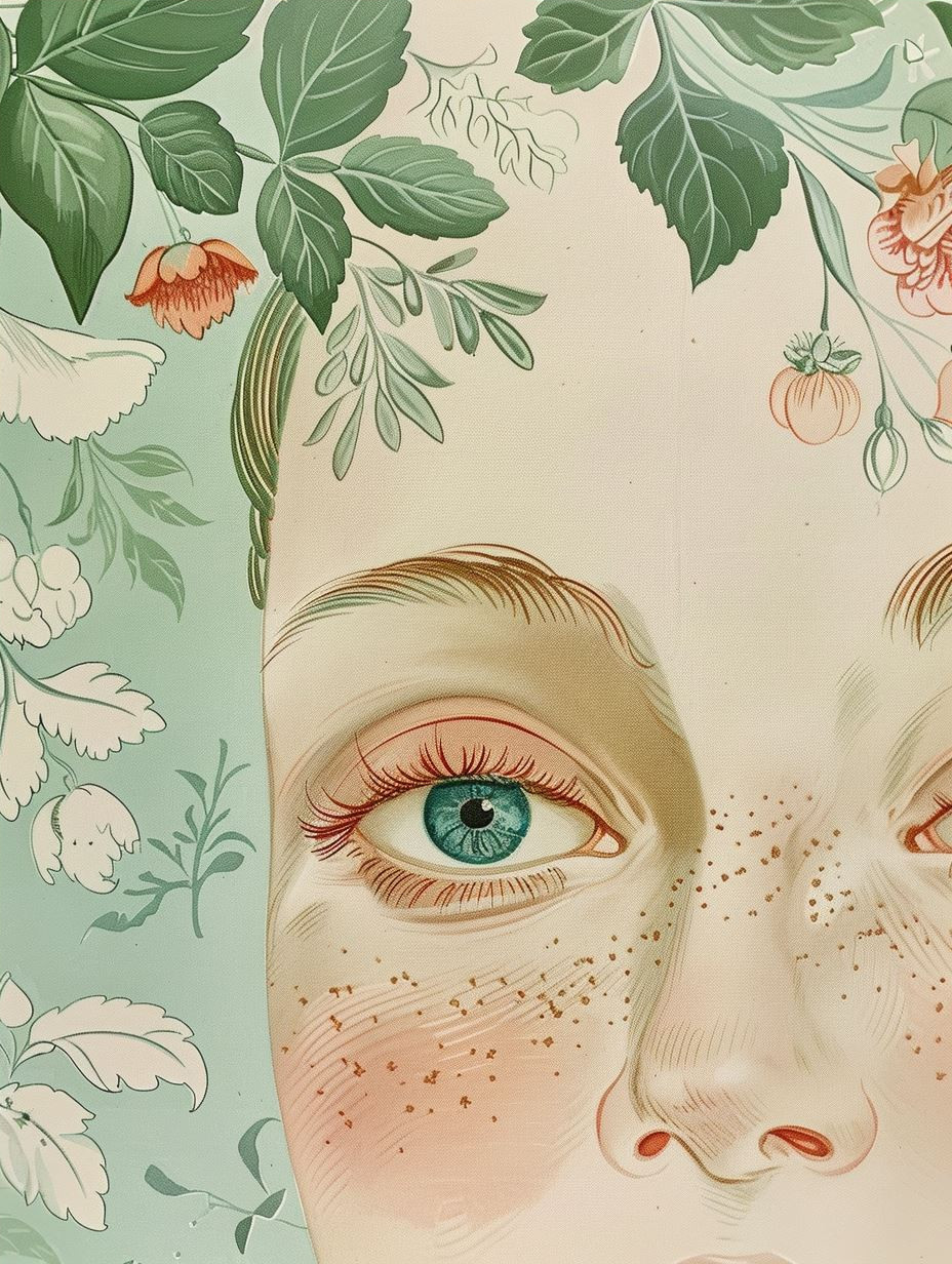 Vintage Pastel Floral Portraits - Image 4