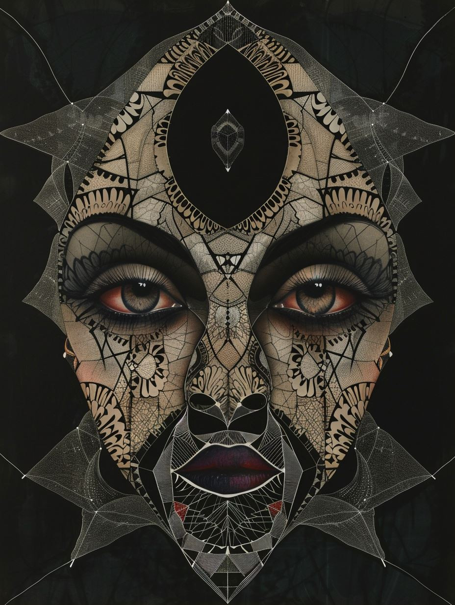 Intricate Geometric Soul Mask