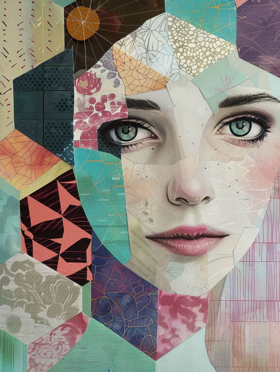 Fragmented Beauty: A Collage of Faces - Image 2