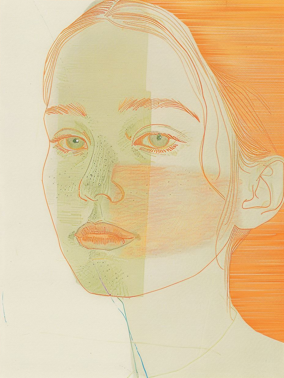 Ethereal Orange Layered Portraits - Image 4