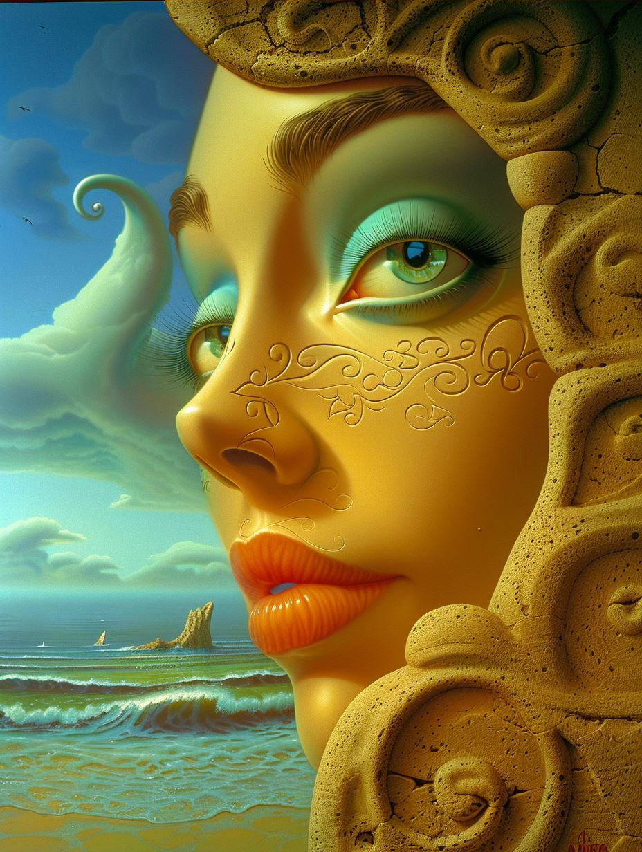 Ethereal Golden Surrealist Portraits - Image 3
