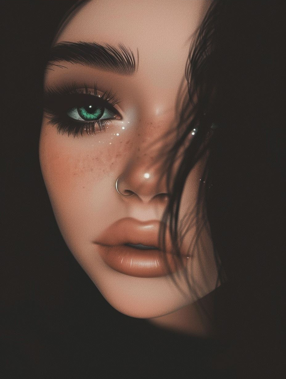 Ethereal Glow Digital Portrait Series - Image 3