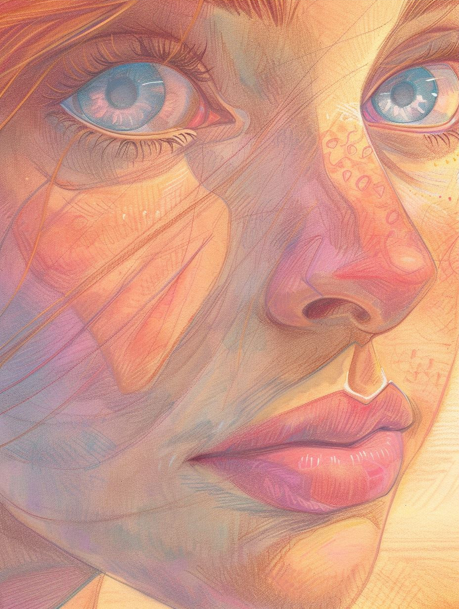 Prismatic Pastel Portrait Studies - Image 3