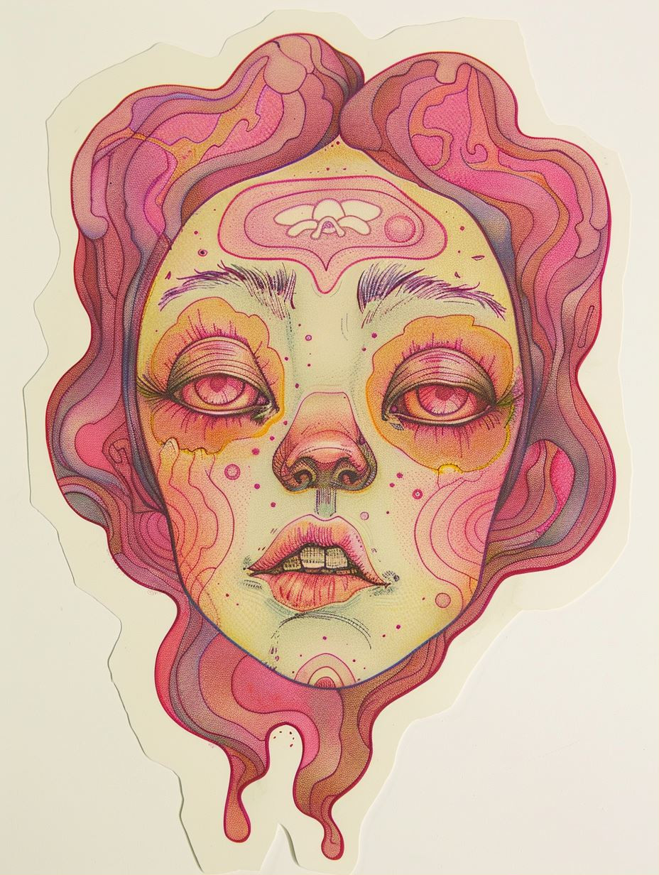 Surreal Pastel Portrait Studies - Image 1
