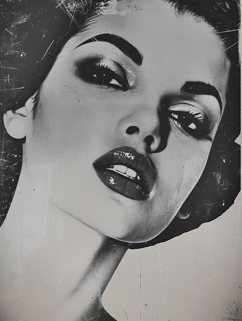 Vintage Grunge Glamour Portrait - Image 2