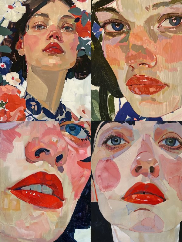 Floral Impressionist Portrait Study