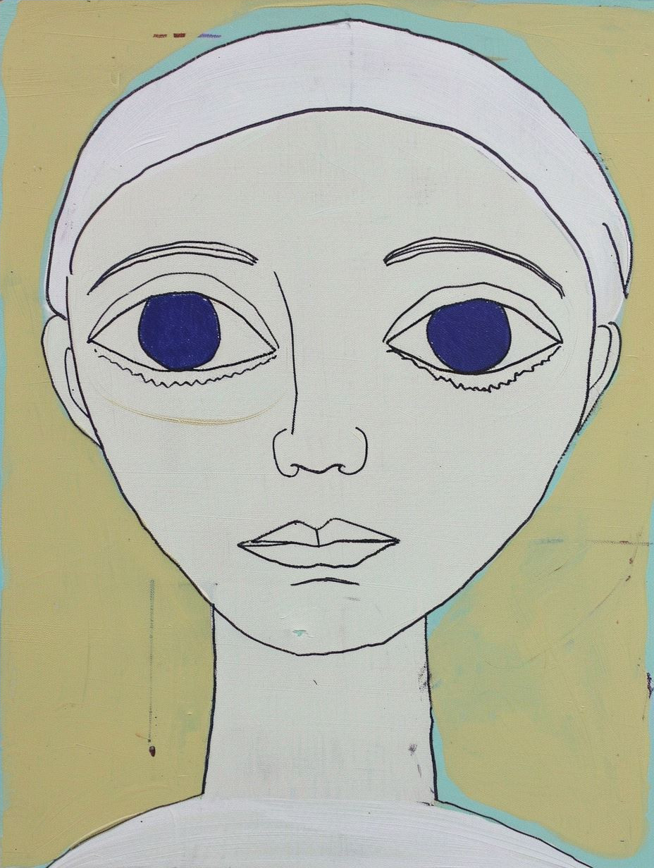 Abstract Blue Portrait Study - Image 4
