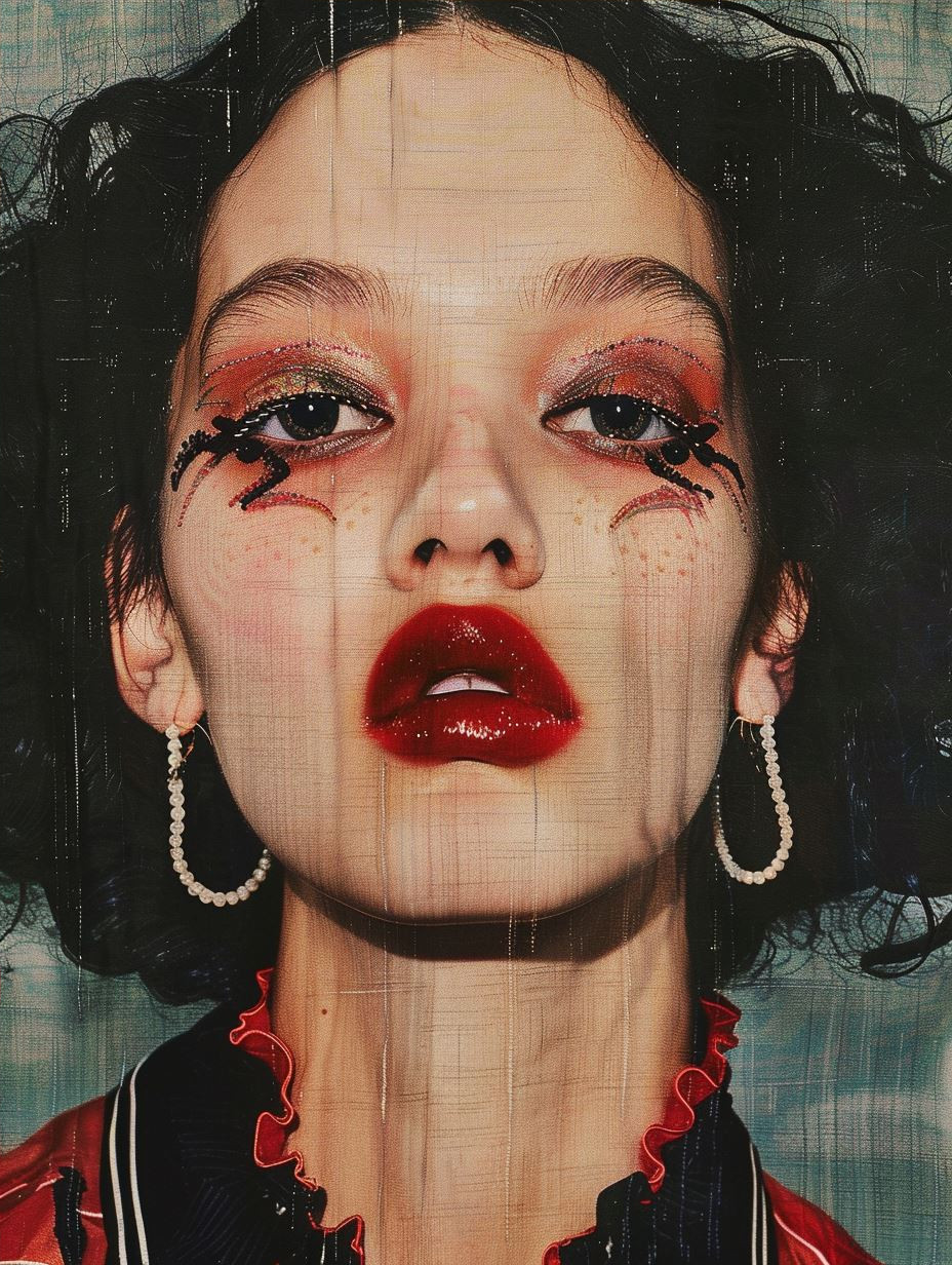 Crimson Lips and Ethereal Glow - Image 4