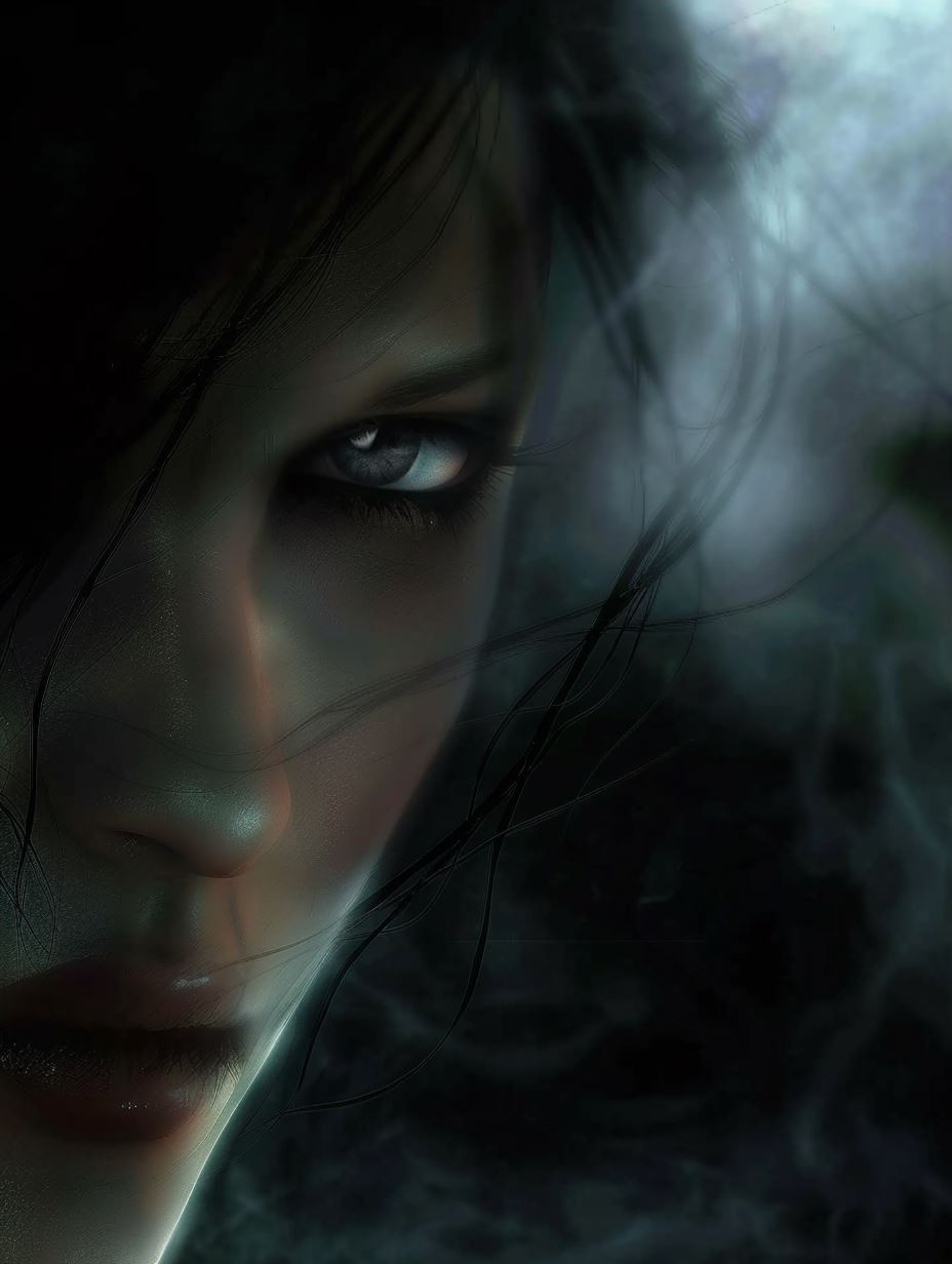 Ethereal Gaze in Misty Shadows - Image 3