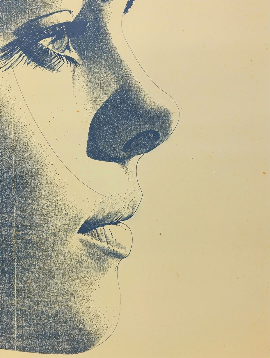 Celestial Profile in Golden Ink - Image 3