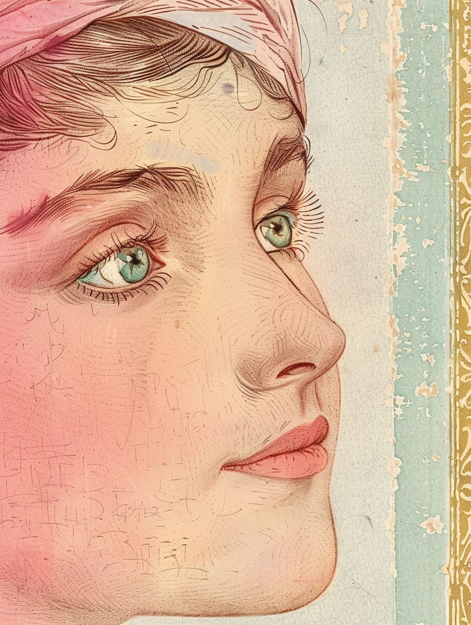 Vintage Pastel Portrait Study