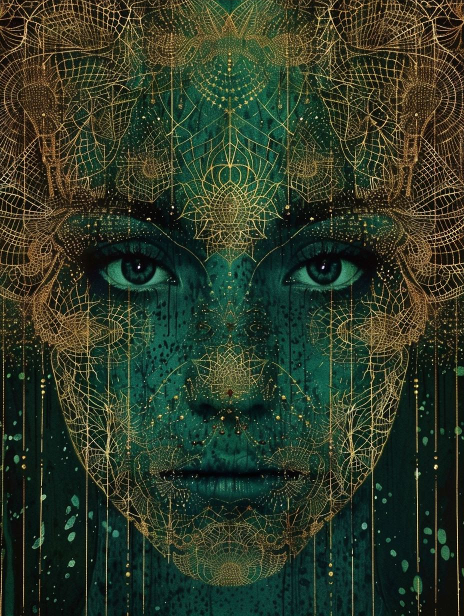 Ethereal Gilded Cybernetic Portraits - Image 3