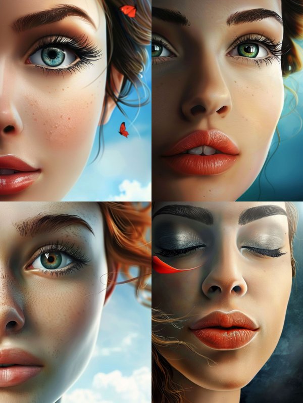 Ethereal Gaze: A Study of Beauty