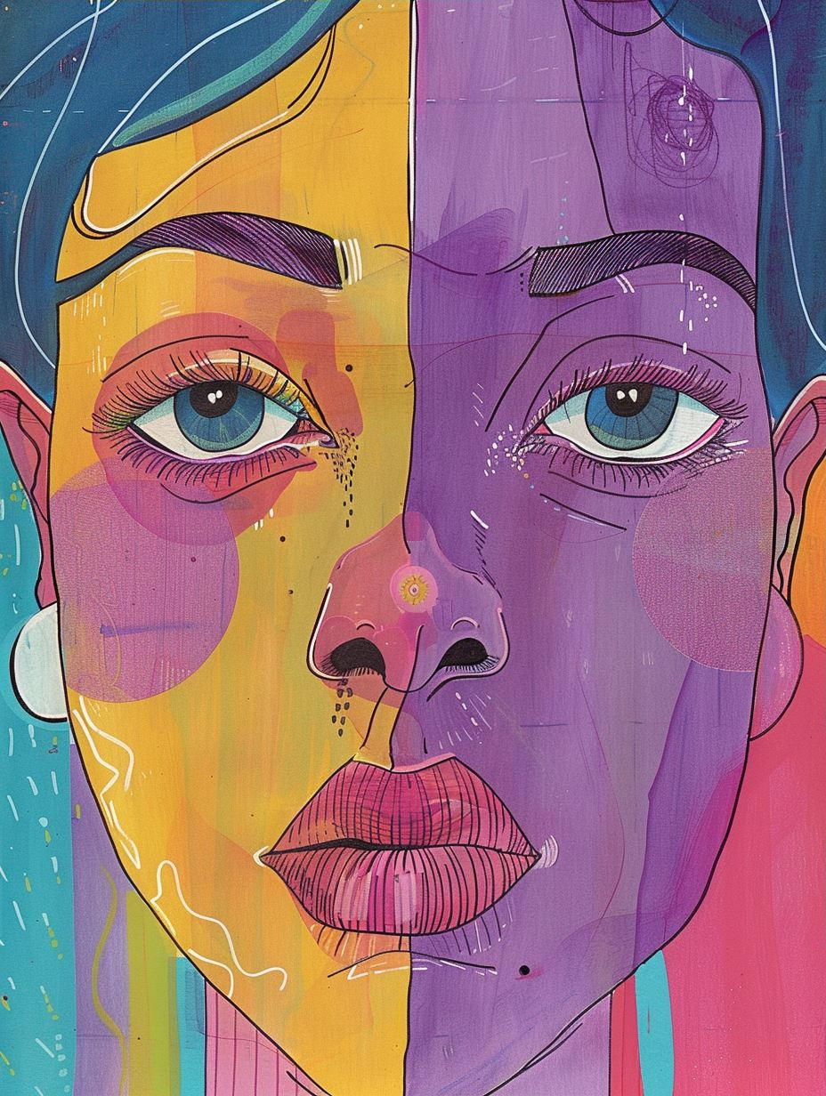 Neon Pastel Pop Art Portrait - Image 3