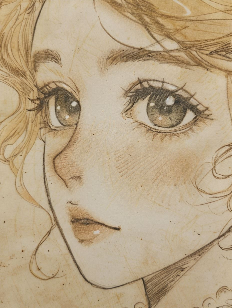 Ethereal Vintage Manga Portraits - Image 3