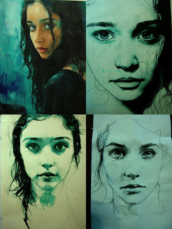 Ethereal Teal Portrait Studies