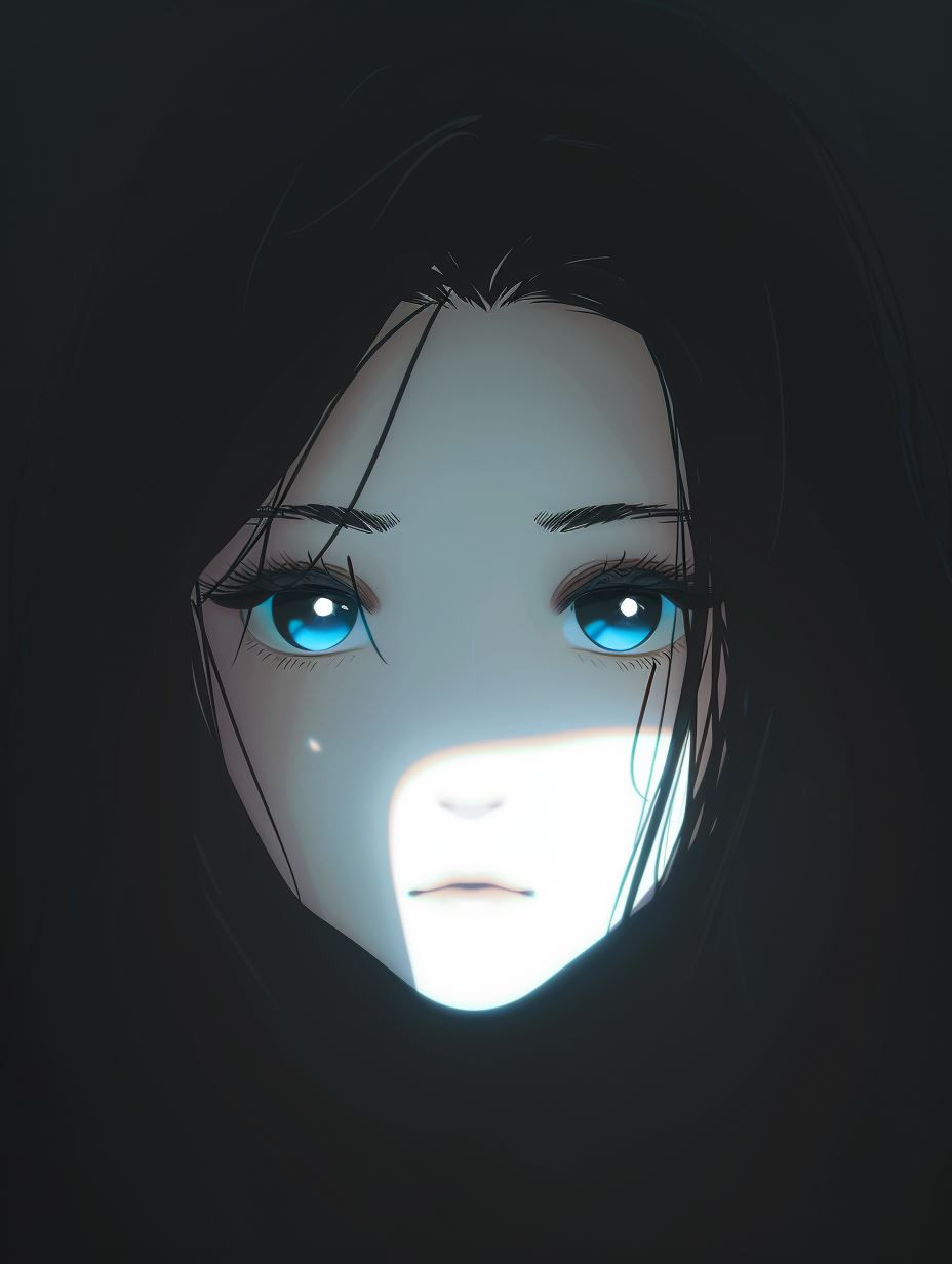 Ethereal Midnight Silhouette Portrait - Image 2
