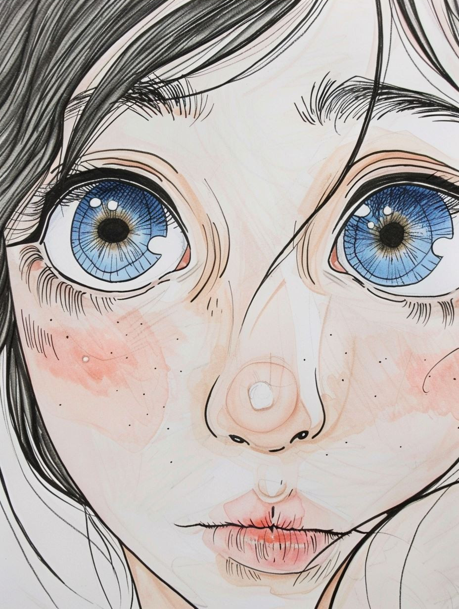 Ethereal Gaze: Anime Portrait Study - Image 4