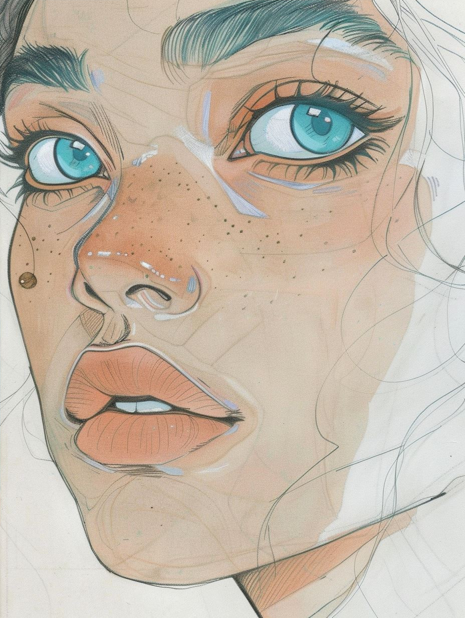 Ethereal Azure Portrait Studies - Image 4