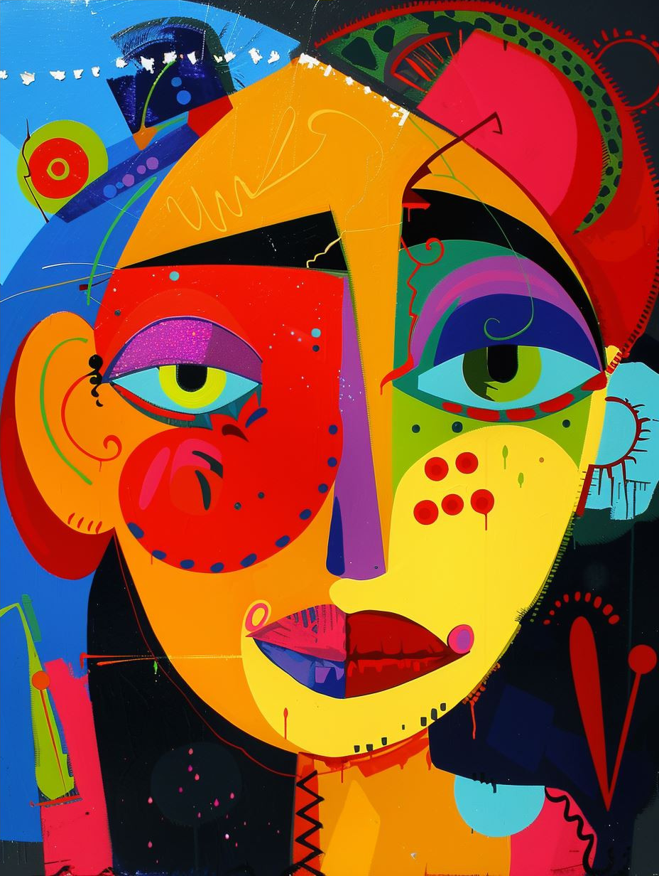 Vibrant Abstract Portraiture Study - Image 4