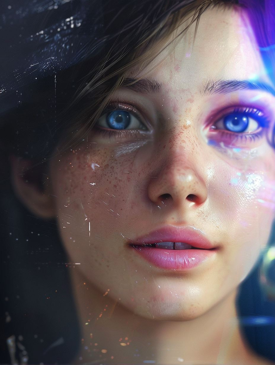 Neon Dreams: Cybernetic Portraits - Image 1