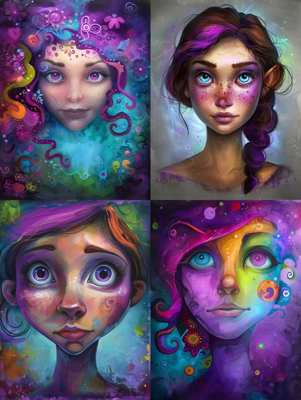 Psychedelic Dream of Violet Hues