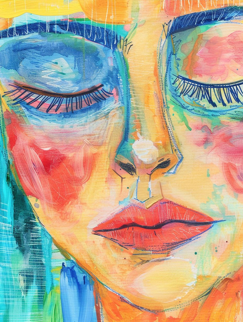 Ethereal Dreams of Painted Faces - Image 3