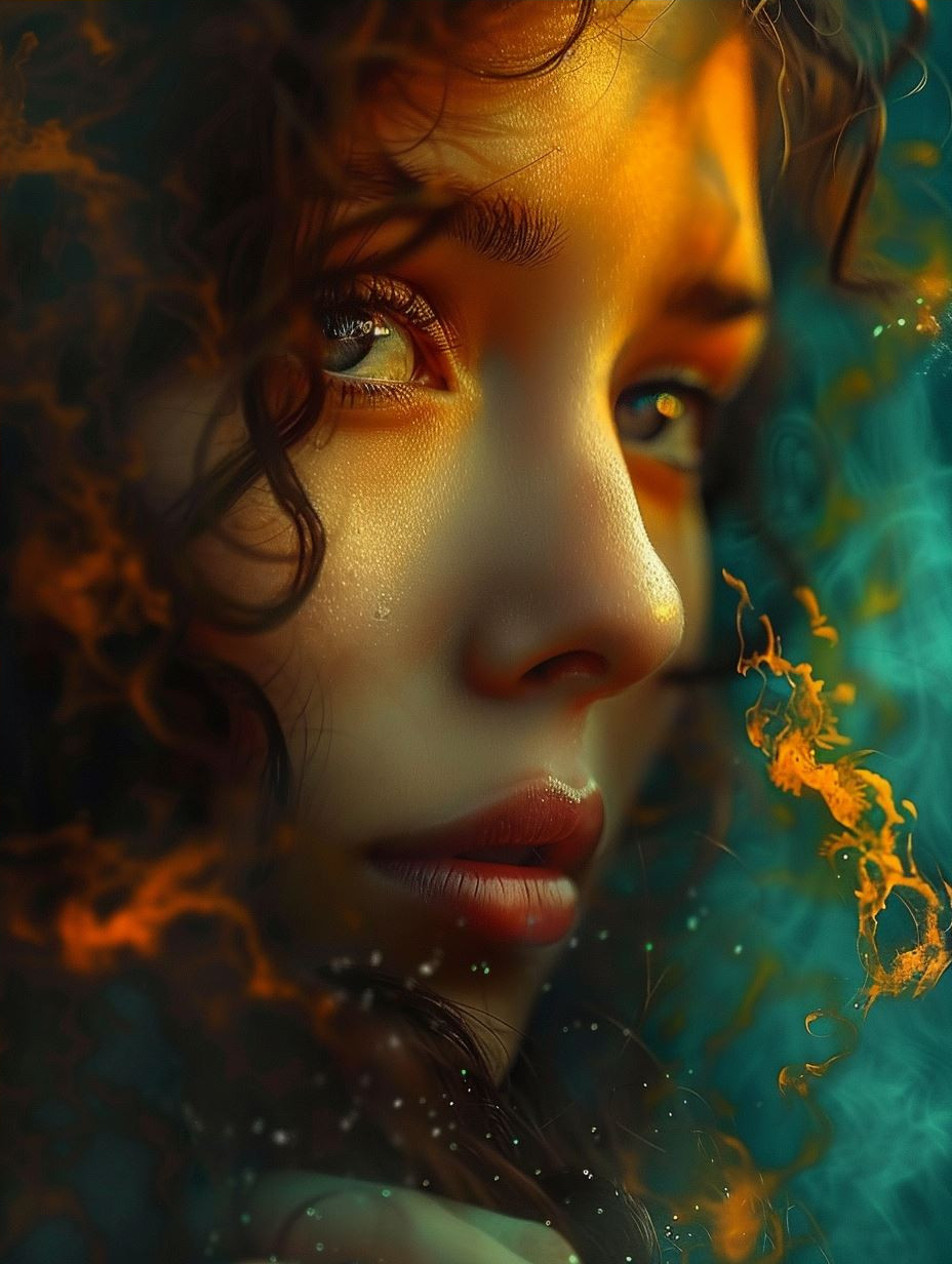 Ethereal Teal Gaze - Image 4