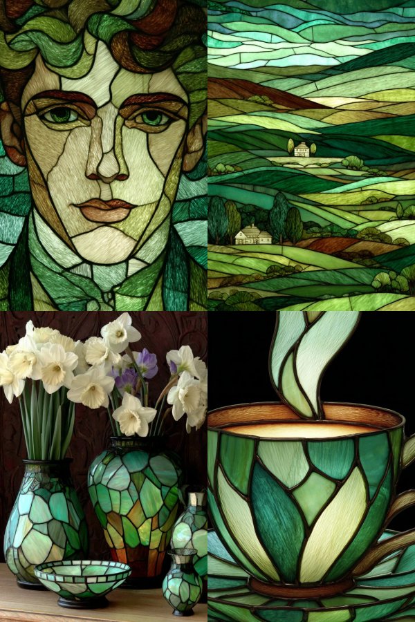 Emerald Glass Portrait