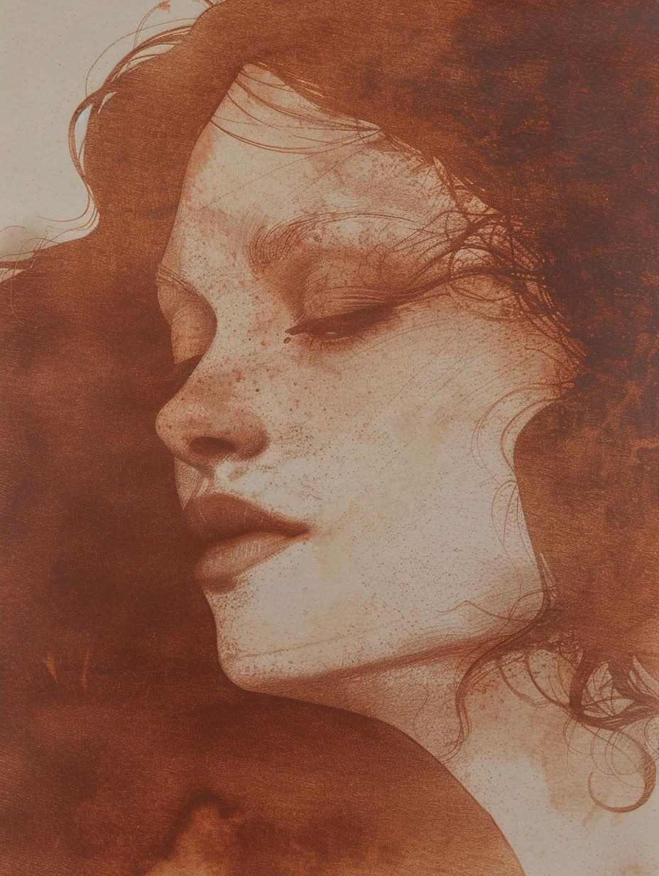 Ethereal Whispers in Sepia and Ink - Image 2