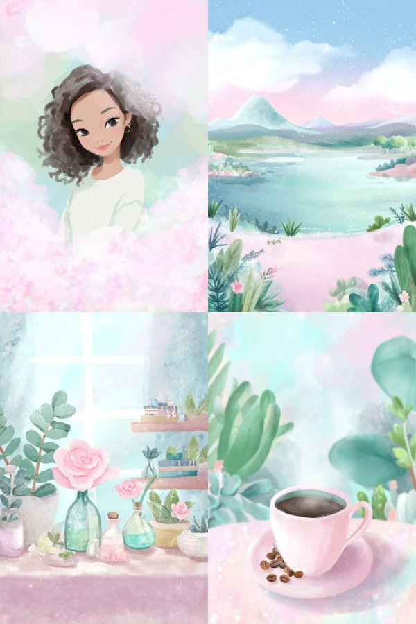 Pastel Dreams and Quiet Moments
