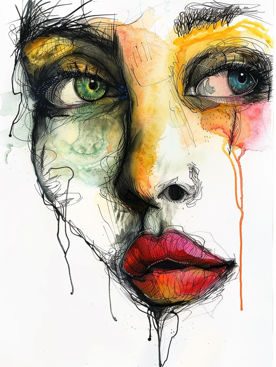 Ink and Watercolor Muse - Image 4