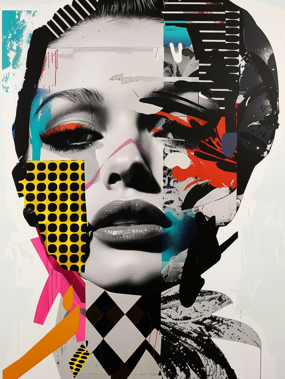 Fragmented Portraits in Modern Collage - Image 3