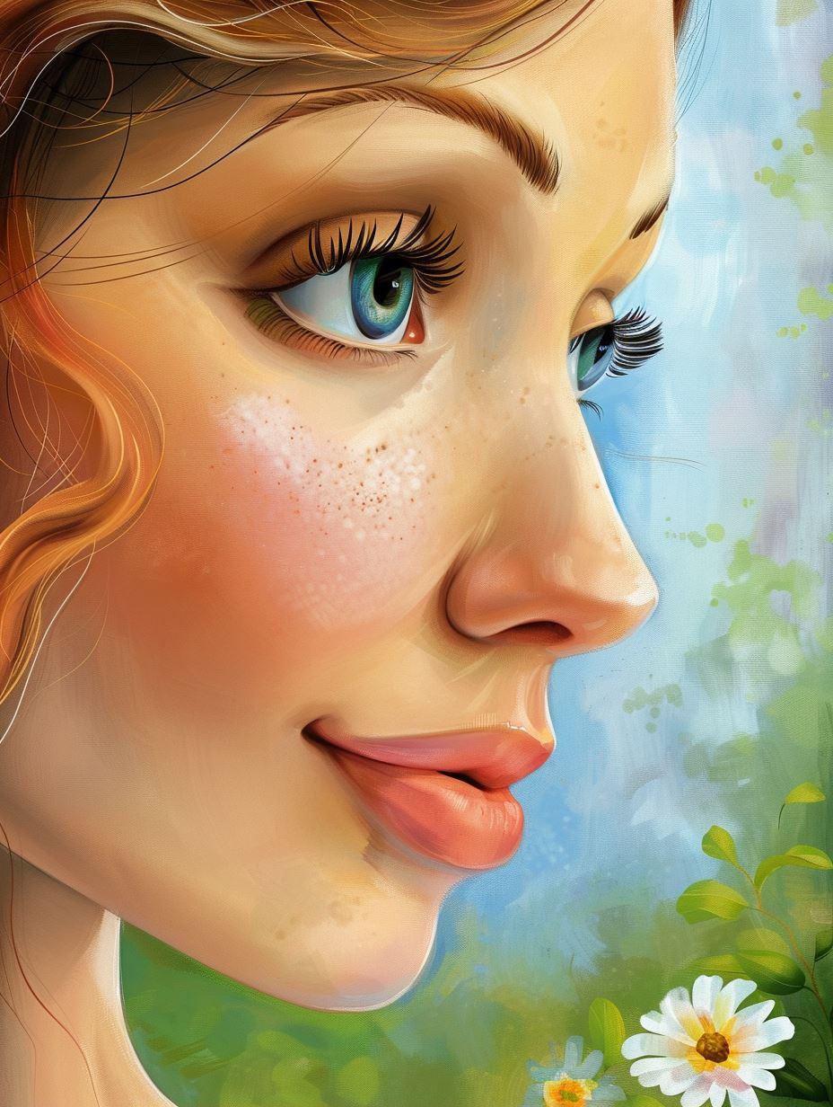 Ethereal Gaze in Summer Bloom - Image 2