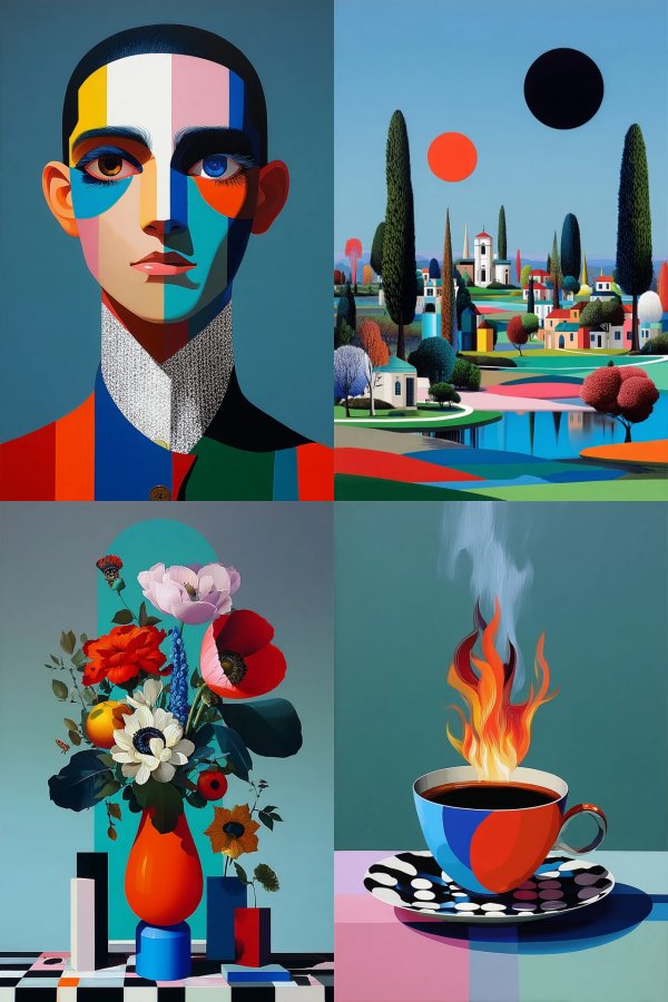 Vibrant Geometric Surrealism Collection