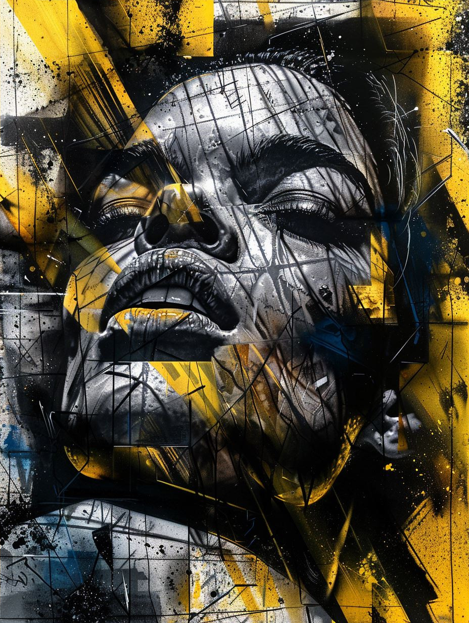 Golden Shadows Abstract Portraiture - Image 4
