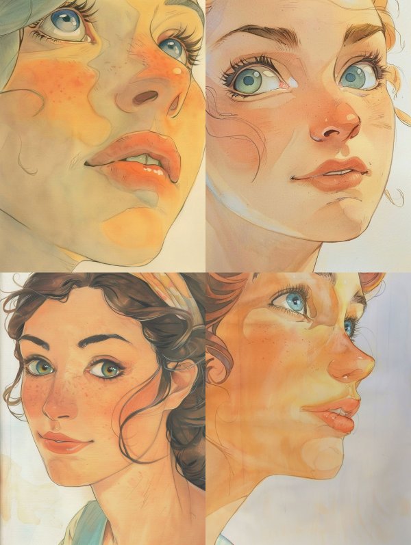 Ethereal Glow: Four Portraits of a Muse
