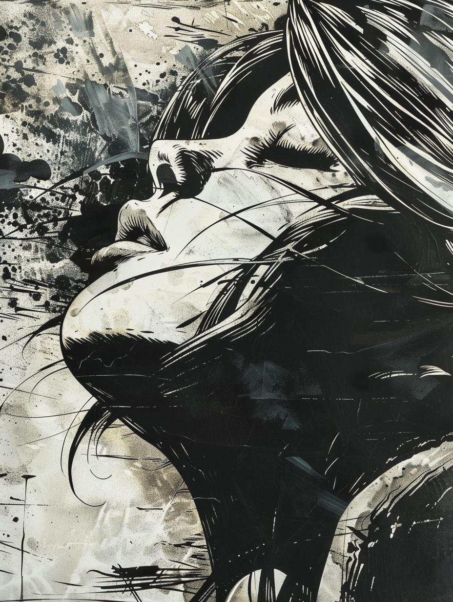 Gritty Ink Expressionist Portraits - Image 2