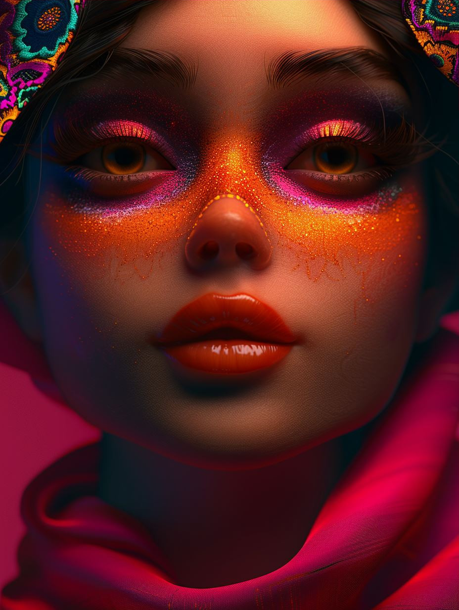 Neon Prism Facial Symmetry - Image 3