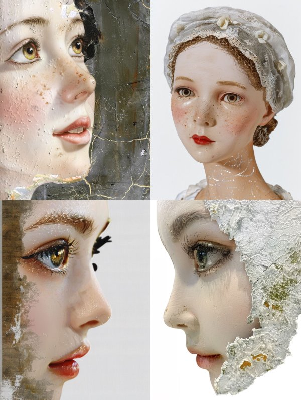 Ethereal Porcelain Portraiture Study