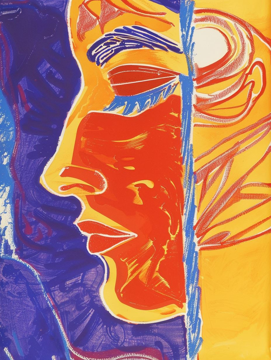 Fragmented Visions of Golden Faces - Image 1