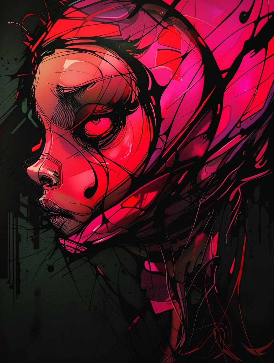 Neon Cybernetic Fluid Entity - Image 4