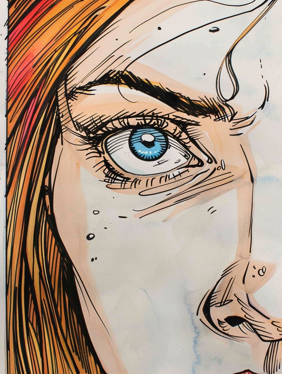 Ink and Wash Portrait - Image 1