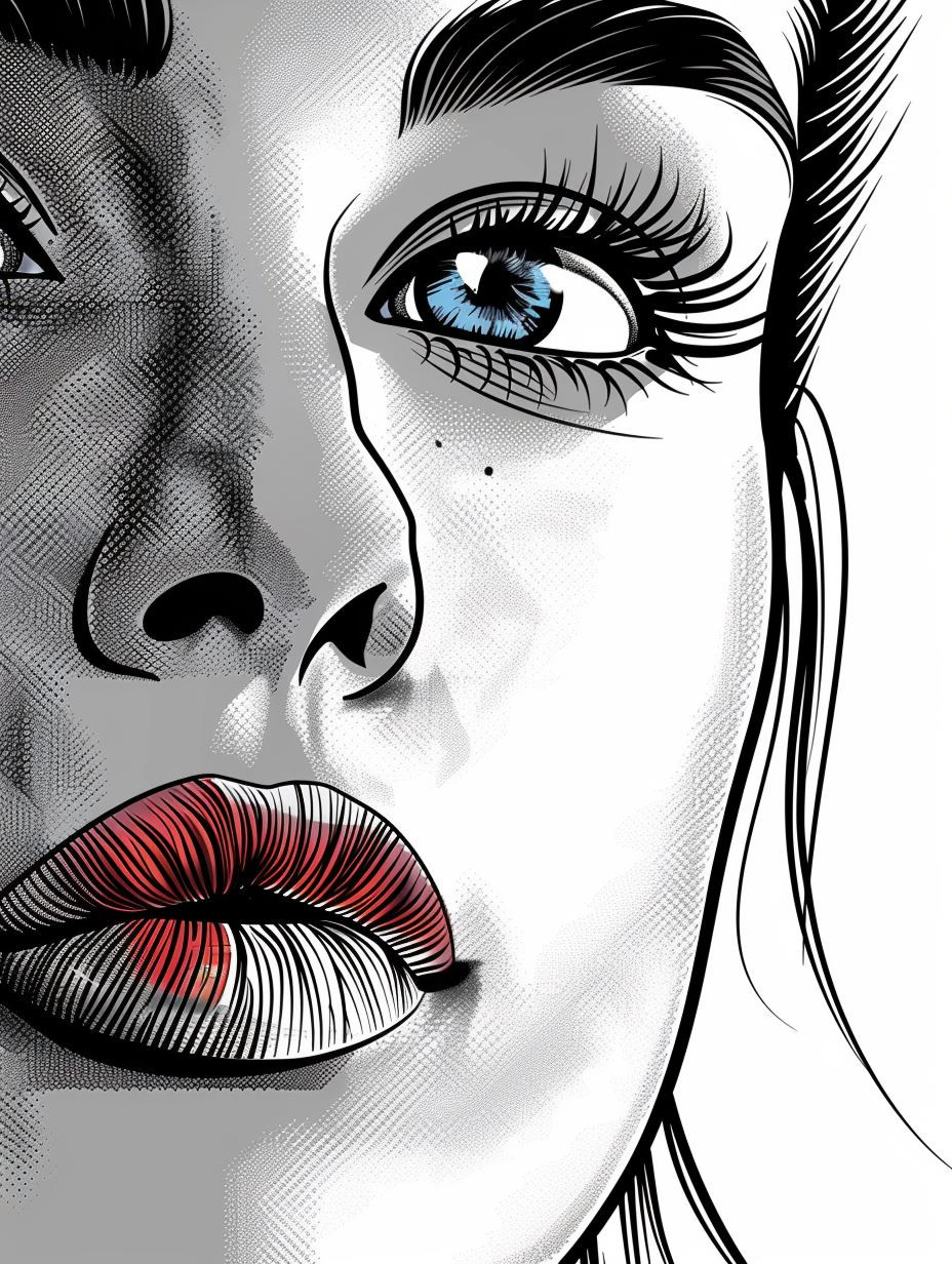 Noir Pop Portrait - Image 1