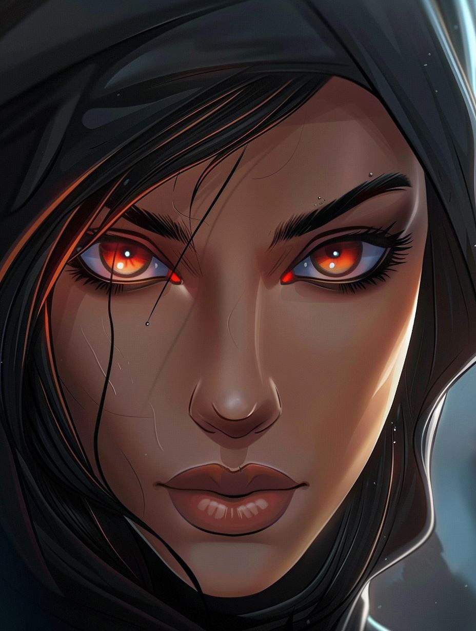 Faces of Contrast: Digital Art Portraits - Image 1