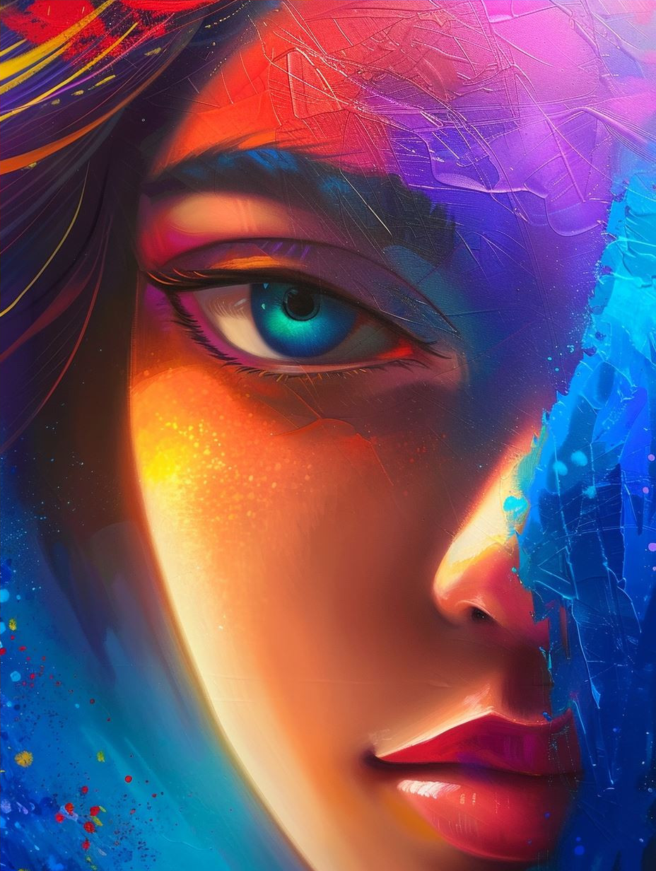 Neon Dreams: A Prism of Portraits - Image 4